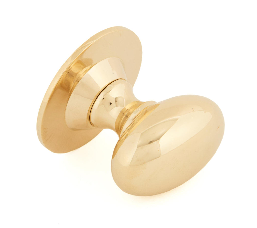 White background image of From The Anvil's Polished Brass Oval Cabinet Knob | From The Anvil