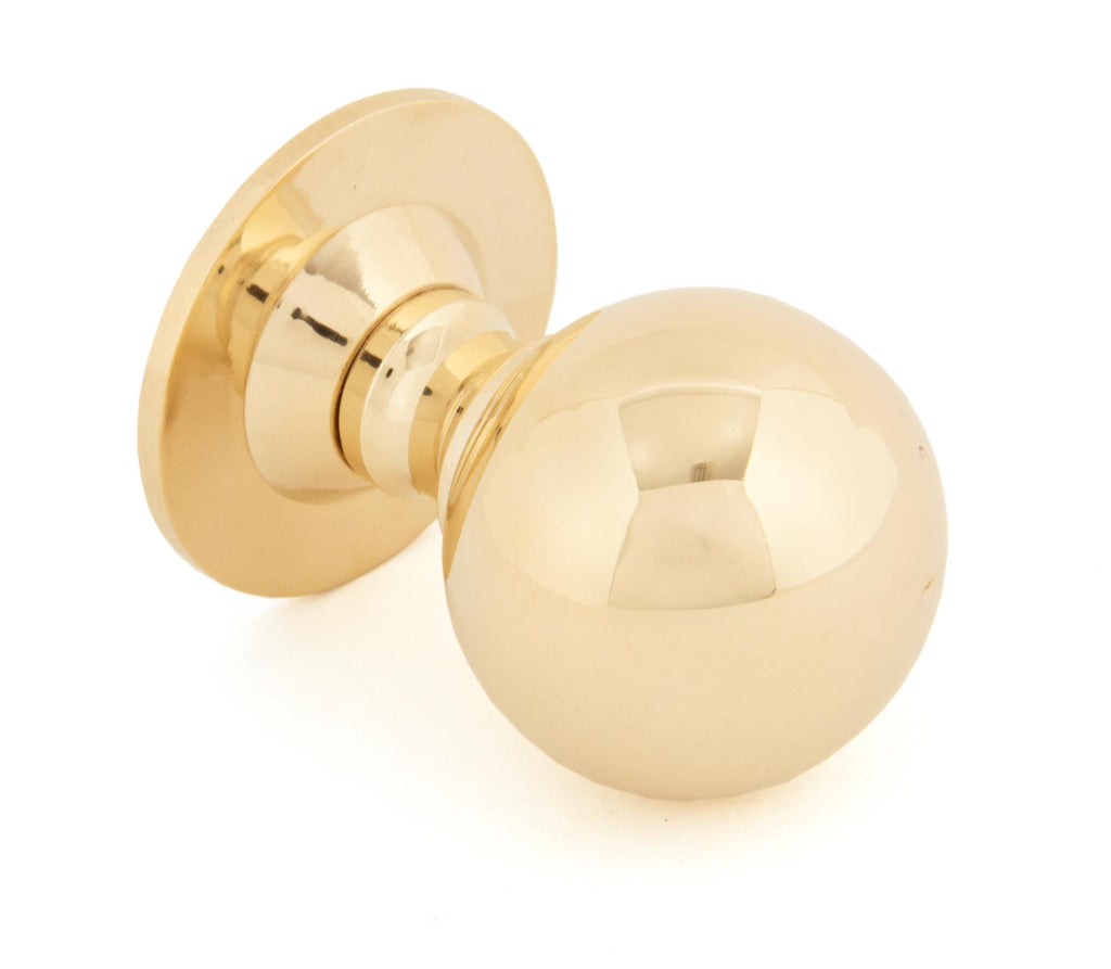 White background image of From The Anvil's Polished Brass Ball Cabinet Knob | From The Anvil