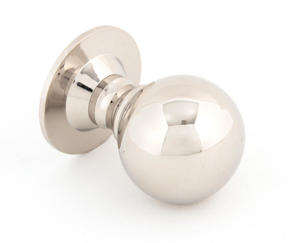 White background image of From The Anvil's Polished Nickel Ball Cabinet Knob | From The Anvil