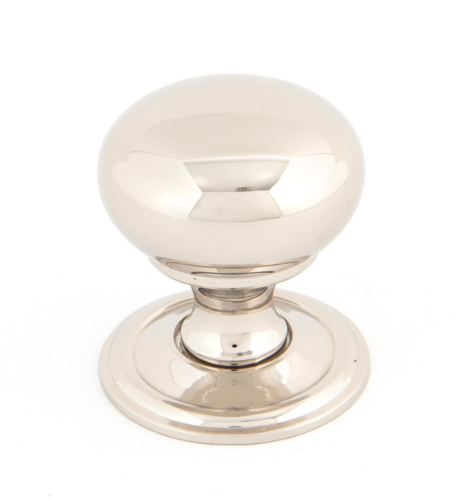 White background image of From The Anvil's Polished Nickel Mushroom Cabinet Knob | From The Anvil