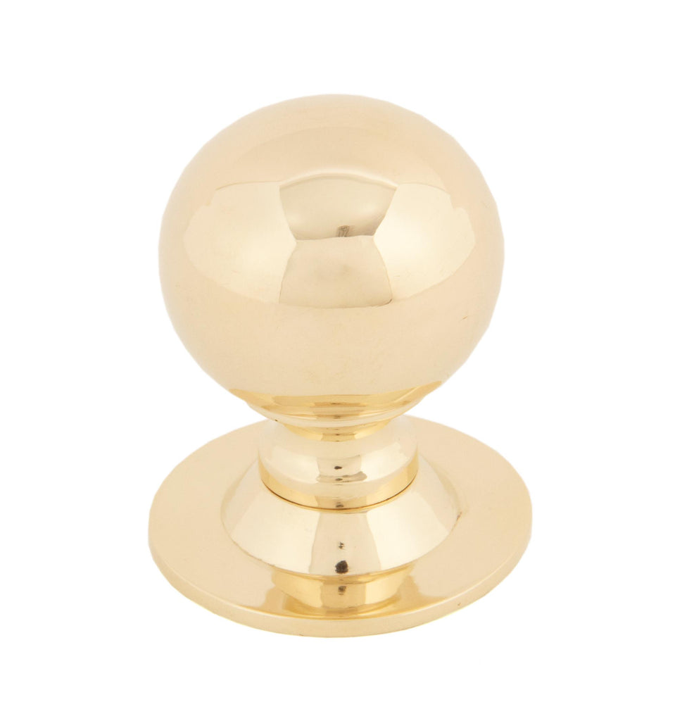 White background image of From The Anvil's Polished Brass Ball Cabinet Knob | From The Anvil