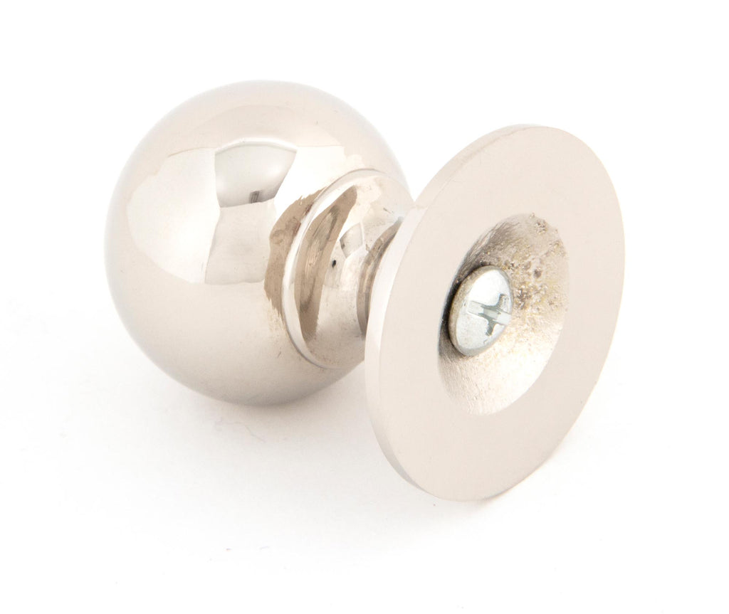 White background image of From The Anvil's Polished Nickel Ball Cabinet Knob | From The Anvil