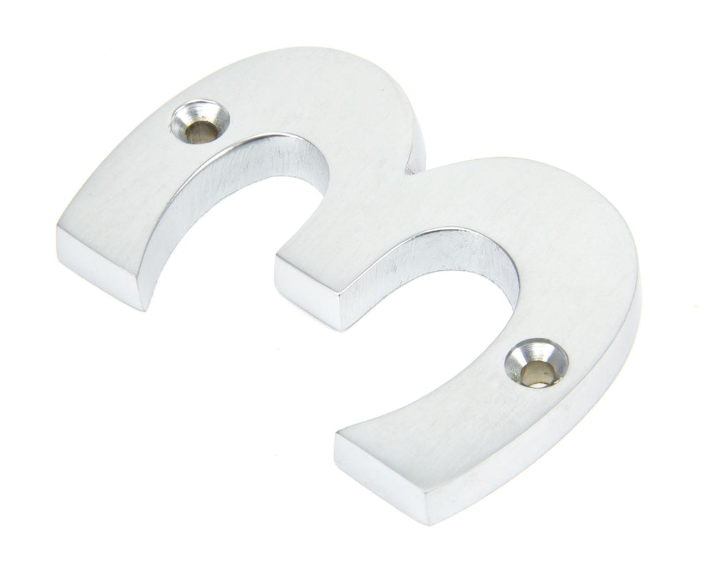 White background image of From The Anvil's Satin Chrome Satin Chrome Numeral | From The Anvil