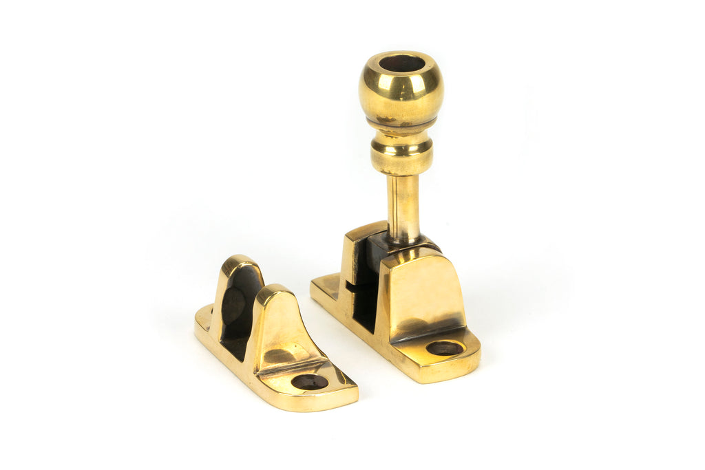 White background image of From The Anvil's Aged Brass Mushroom Brighton Fastener | From The Anvil