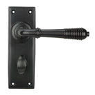 From The Anvil's Aged Bronze Reeded Lever Bathroom Set