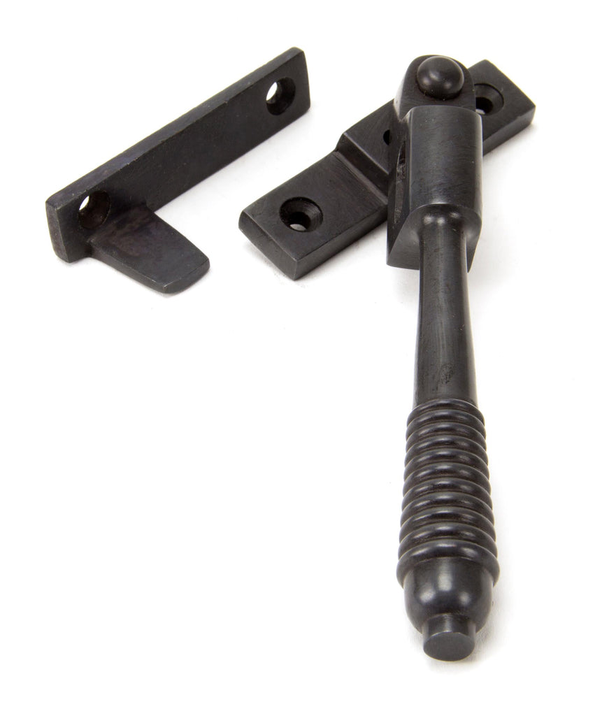 White background image of From The Anvil's Aged Bronze Night-Vent Locking Reeded Fastener | From The Anvil