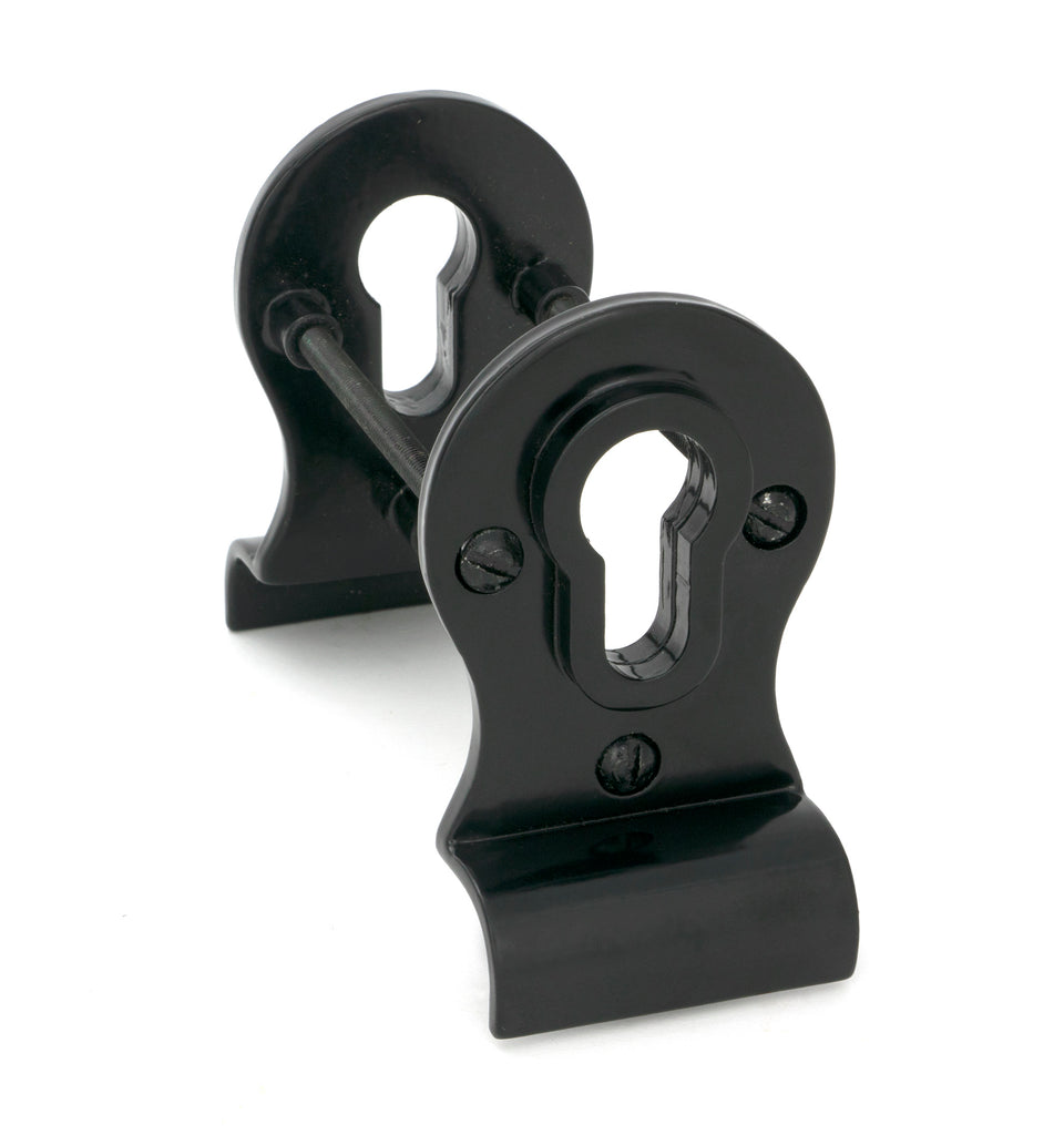 White background image of From The Anvil's Black 50mm Euro Door Pull (Back to Back Fixings) | From The Anvil