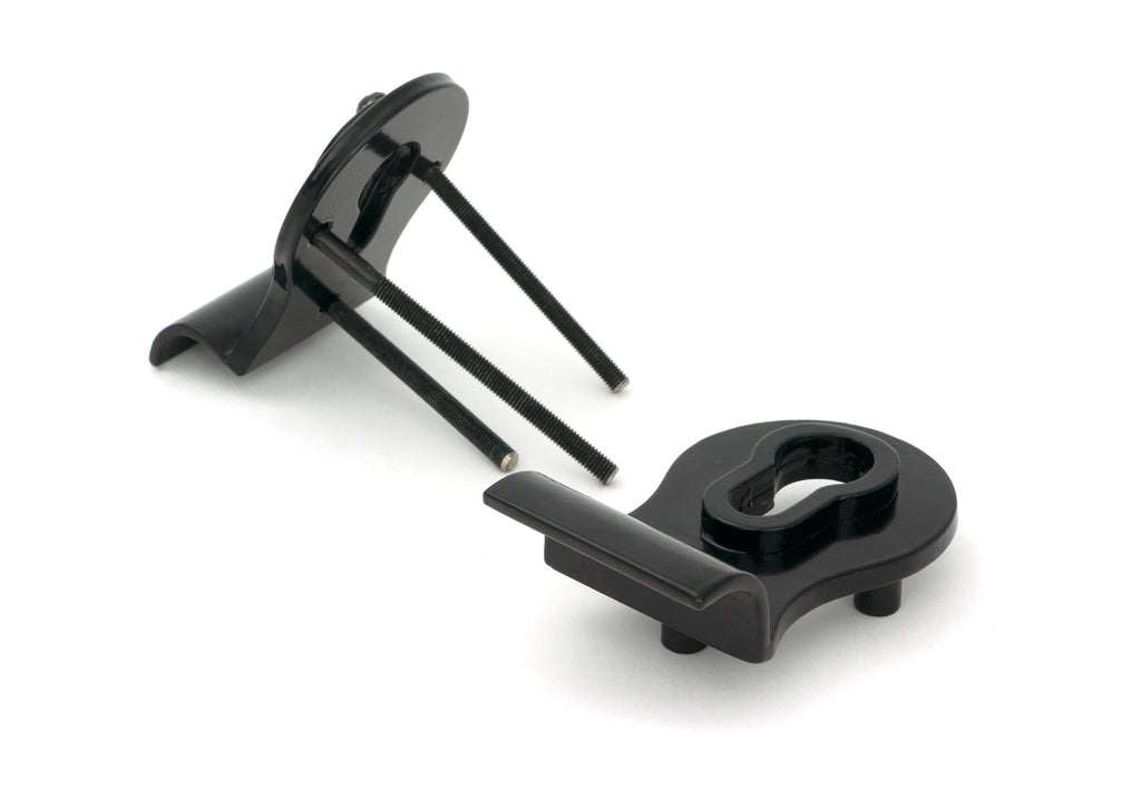 White background image of From The Anvil's Black 50mm Euro Door Pull (Back to Back Fixings) | From The Anvil