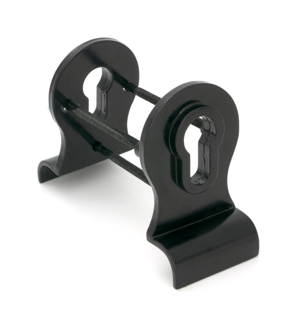 White background image of From The Anvil's Black 50mm Euro Door Pull (Back to Back Fixings) | From The Anvil