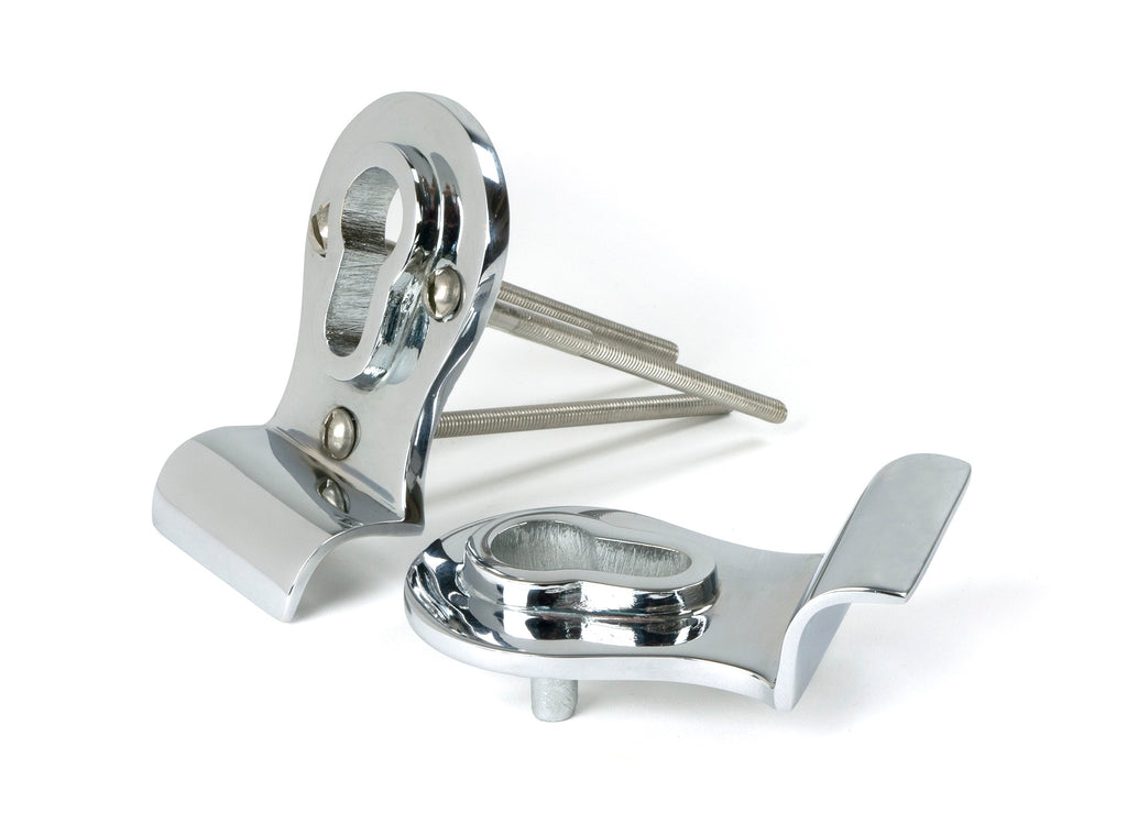 White background image of From The Anvil's Polished Chrome 50mm Euro Door Pull (Back to Back Fixings) | From The Anvil