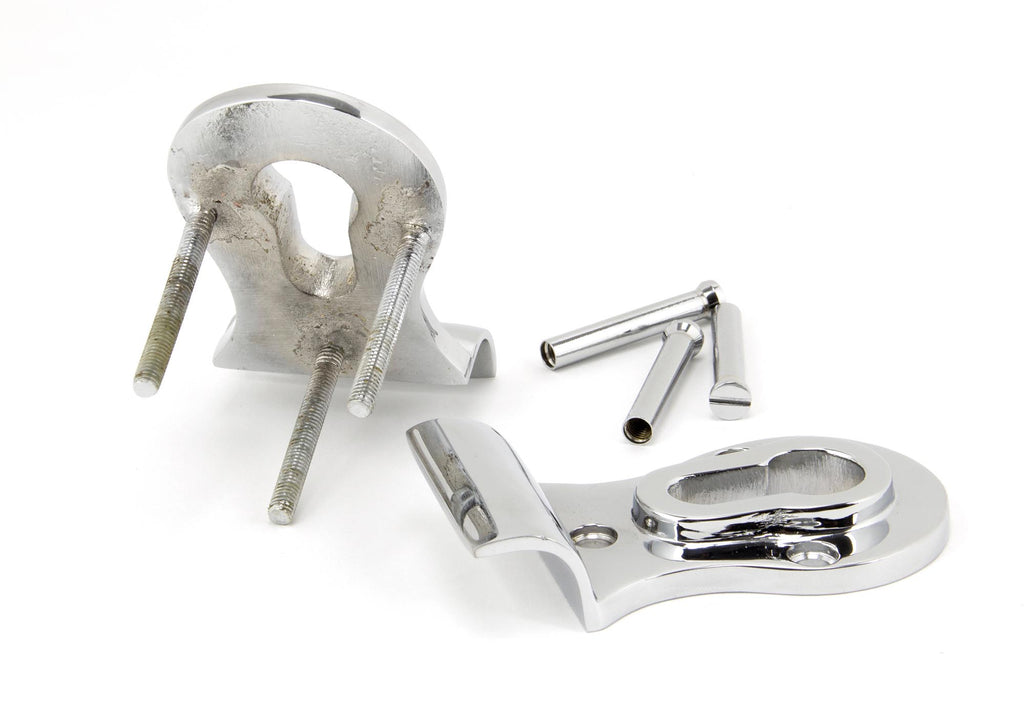 White background image of From The Anvil's Polished Chrome 50mm Euro Door Pull (Back to Back Fixings) | From The Anvil