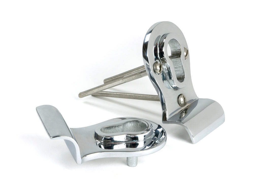 White background image of From The Anvil's Polished Chrome 50mm Euro Door Pull (Back to Back Fixings) | From The Anvil