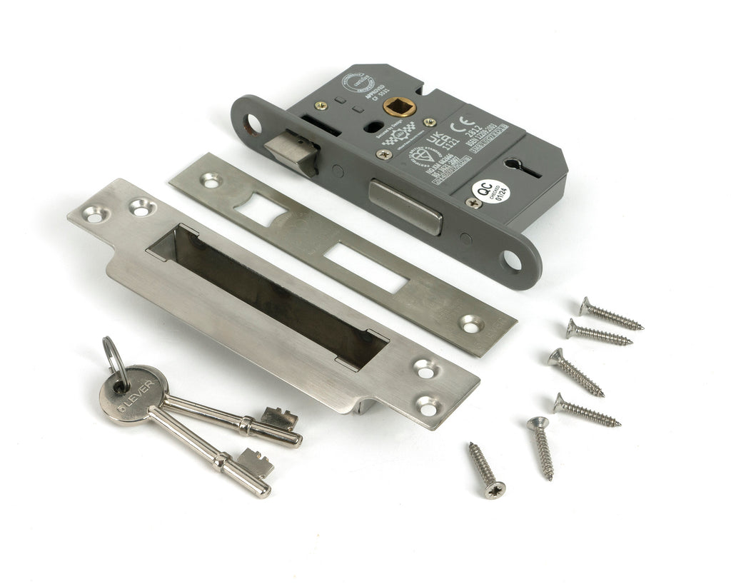 White background image of From The Anvil's Stainless Steel Lever BS Sash Lock | From The Anvil