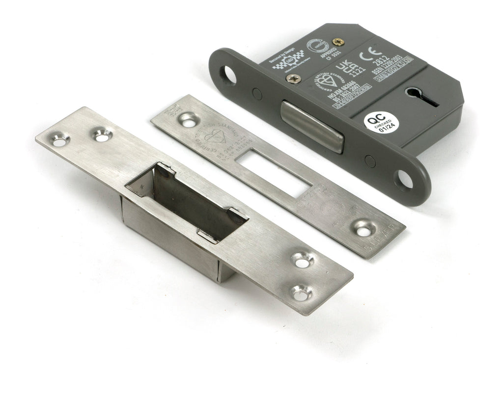 White background image of From The Anvil's Stainless Steel BS 5 Lever Deadlock | From The Anvil