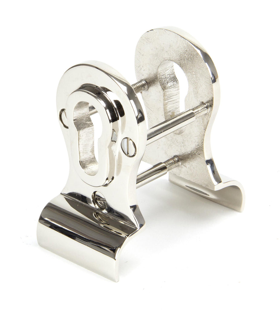 White background image of From The Anvil's Polished Nickel 50mm Euro Door Pull (Back to Back Fixings) | From The Anvil