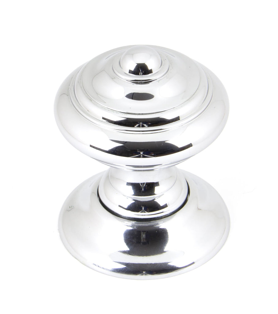 White background image of From The Anvil's Polished Chrome Elmore Concealed Mortice Knob Set | From The Anvil