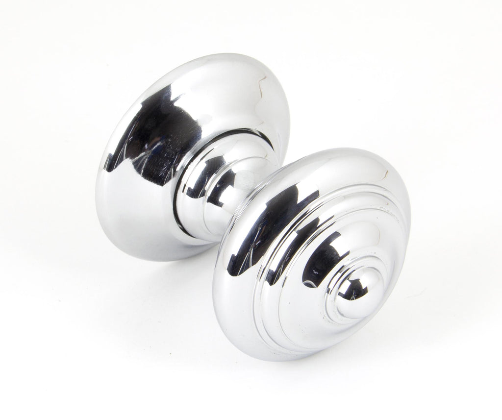 White background image of From The Anvil's Polished Chrome Elmore Concealed Mortice Knob Set | From The Anvil