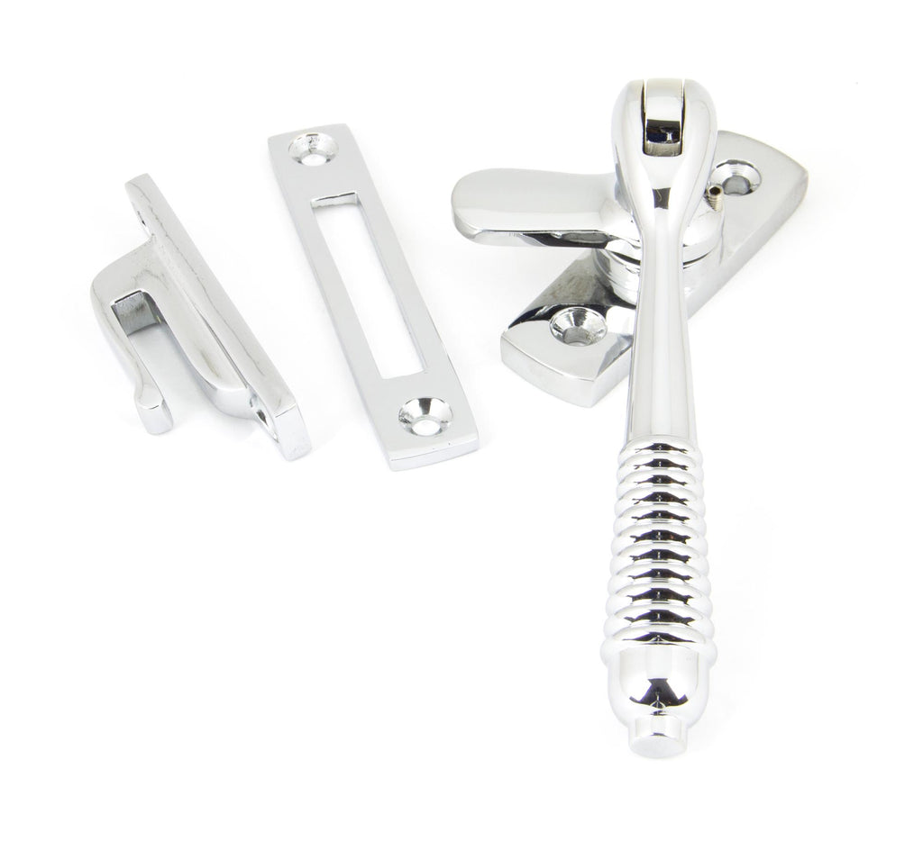 White background image of From The Anvil's Polished Chrome Locking Reeded Fastener | From The Anvil
