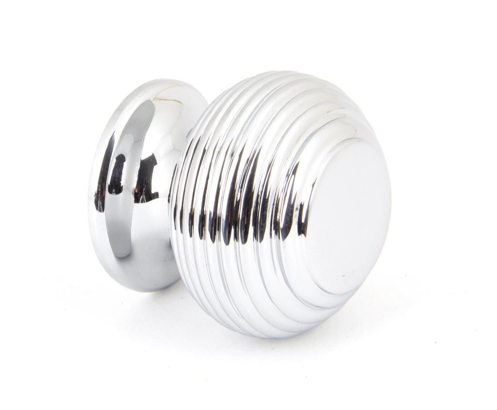 White background image of From The Anvil's Polished Chrome Beehive Cabinet Knob | From The Anvil