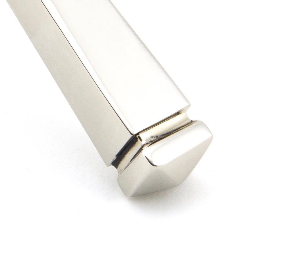 White background image of From The Anvil's Polished Nickel Avon Slimline Lever Espag. Lock Set | From The Anvil