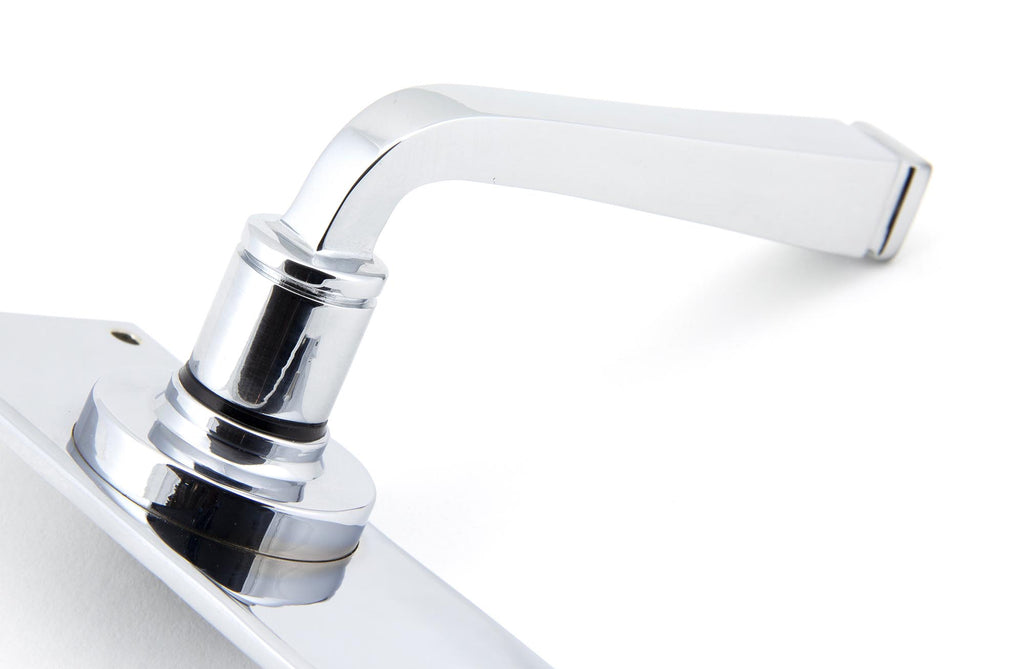White background image of From The Anvil's Polished Chrome Avon Lever Lock Set | From The Anvil