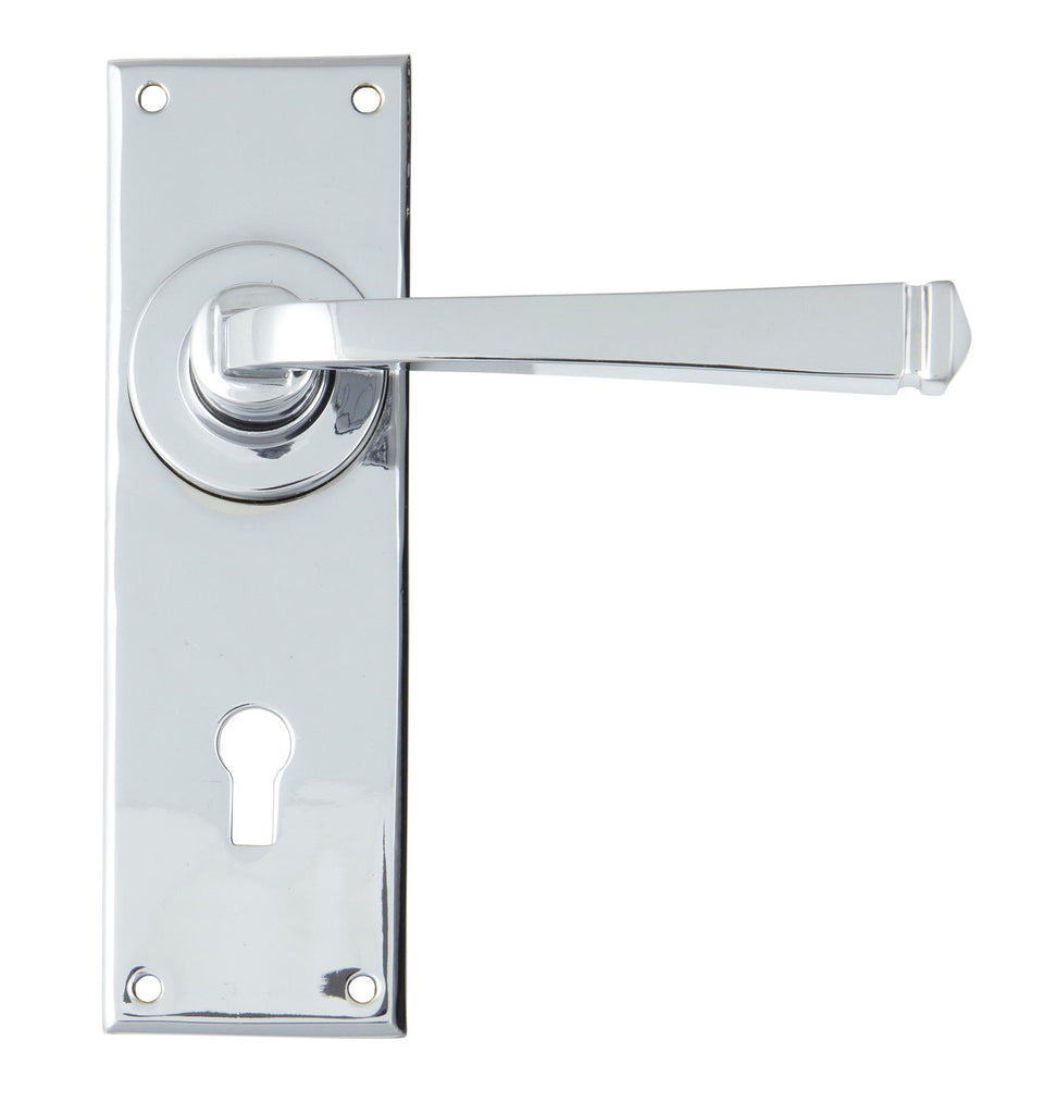 White background image of From The Anvil's Polished Chrome Avon Lever Lock Set | From The Anvil