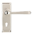 From The Anvil's Polished Nickel Avon Lever Lock Set