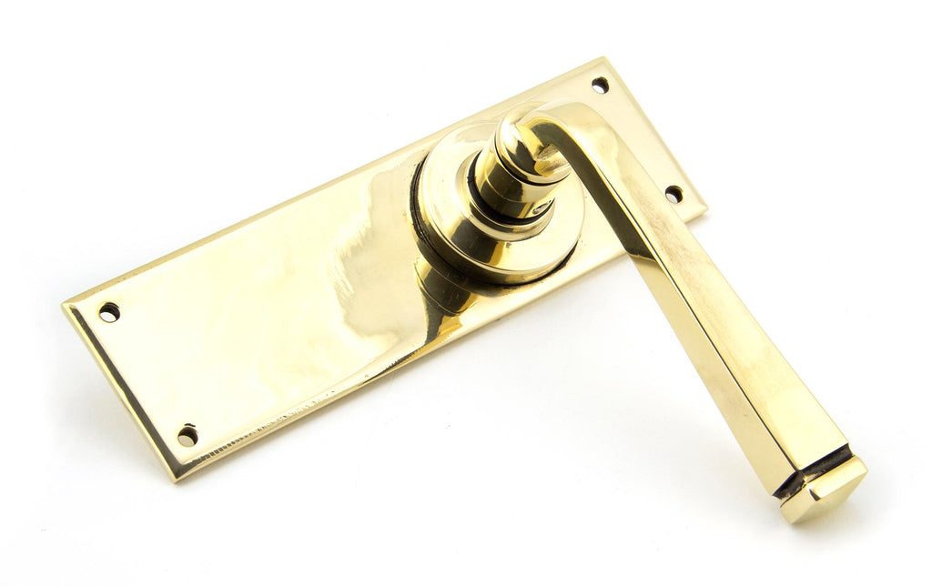 White background image of From The Anvil's Aged Brass Avon Lever Latch Set | From The Anvil