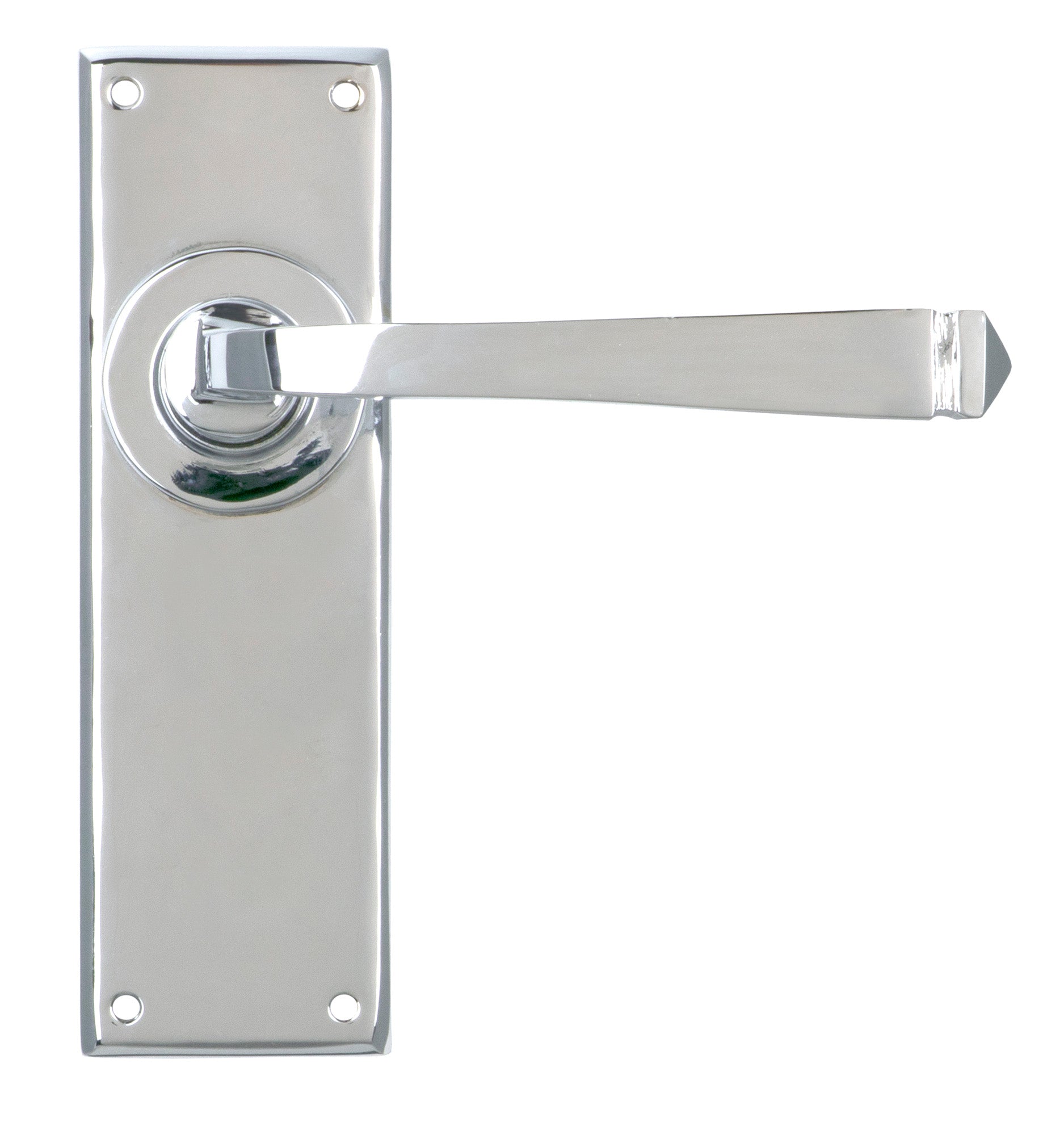 From The Anvil's Polished Chrome Avon Lever Latch Set