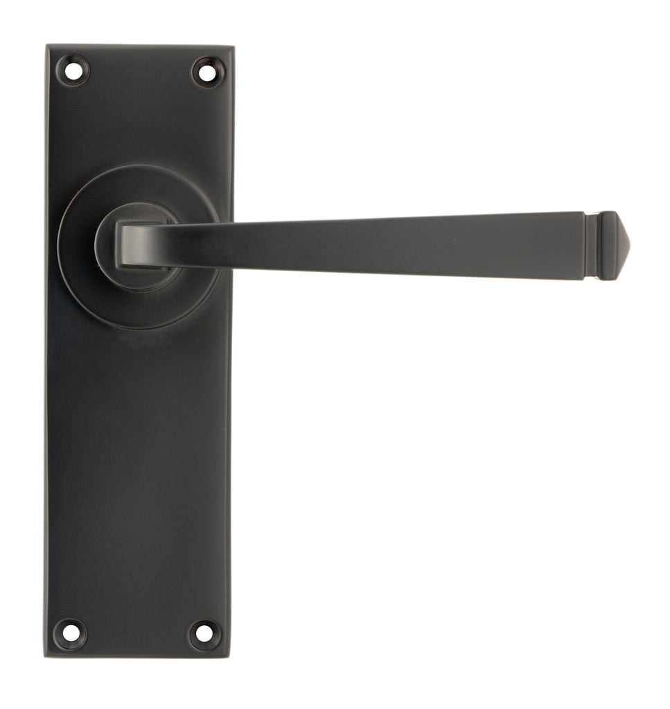 White background image of From The Anvil's Aged Bronze Avon Lever Latch Set | From The Anvil