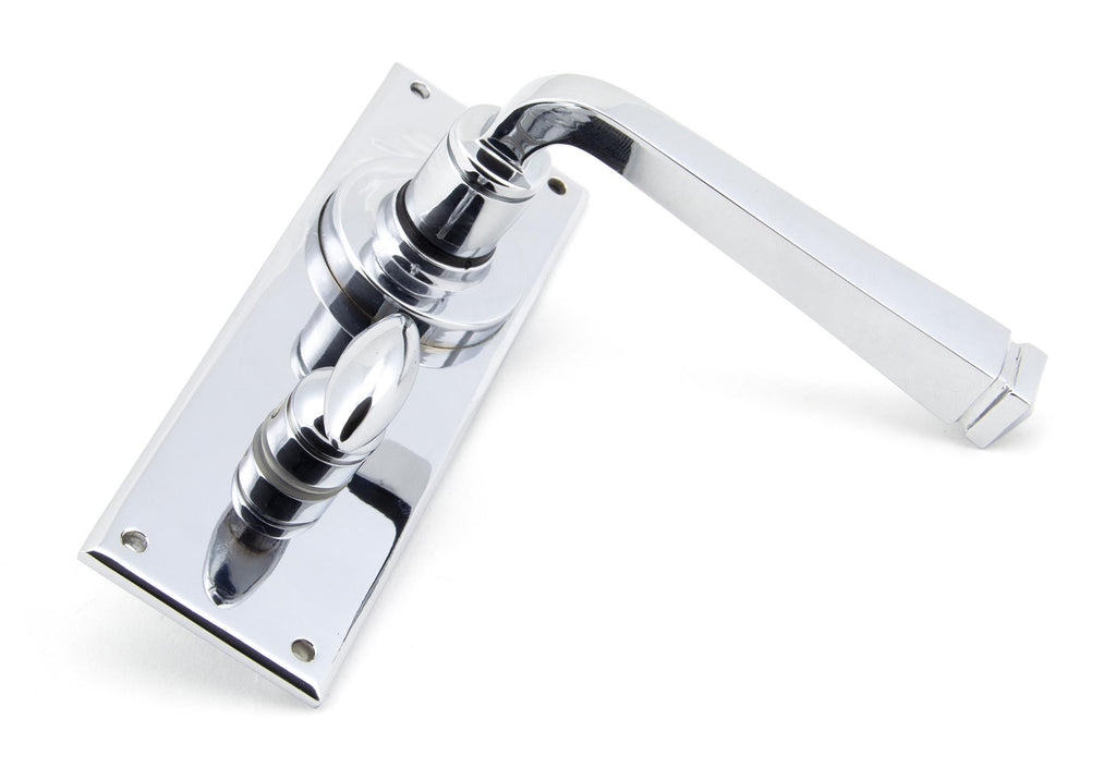 White background image of From The Anvil's Polished Chrome Avon Lever Bathroom Set | From The Anvil