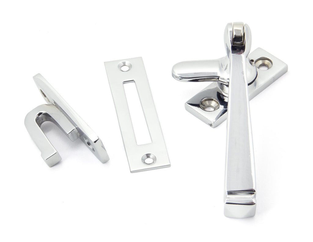 White background image of From The Anvil's Polished Chrome Locking Avon Fastener | From The Anvil
