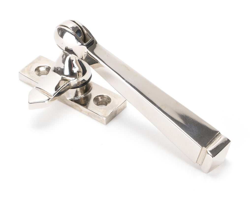 White background image of From The Anvil's Polished Nickel Locking Avon Fastener | From The Anvil