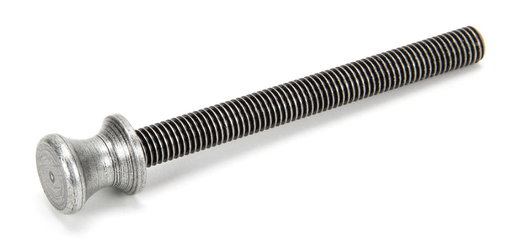 White background image of From The Anvil's Pewter Patina SS 110mm Threaded Bar | From The Anvil