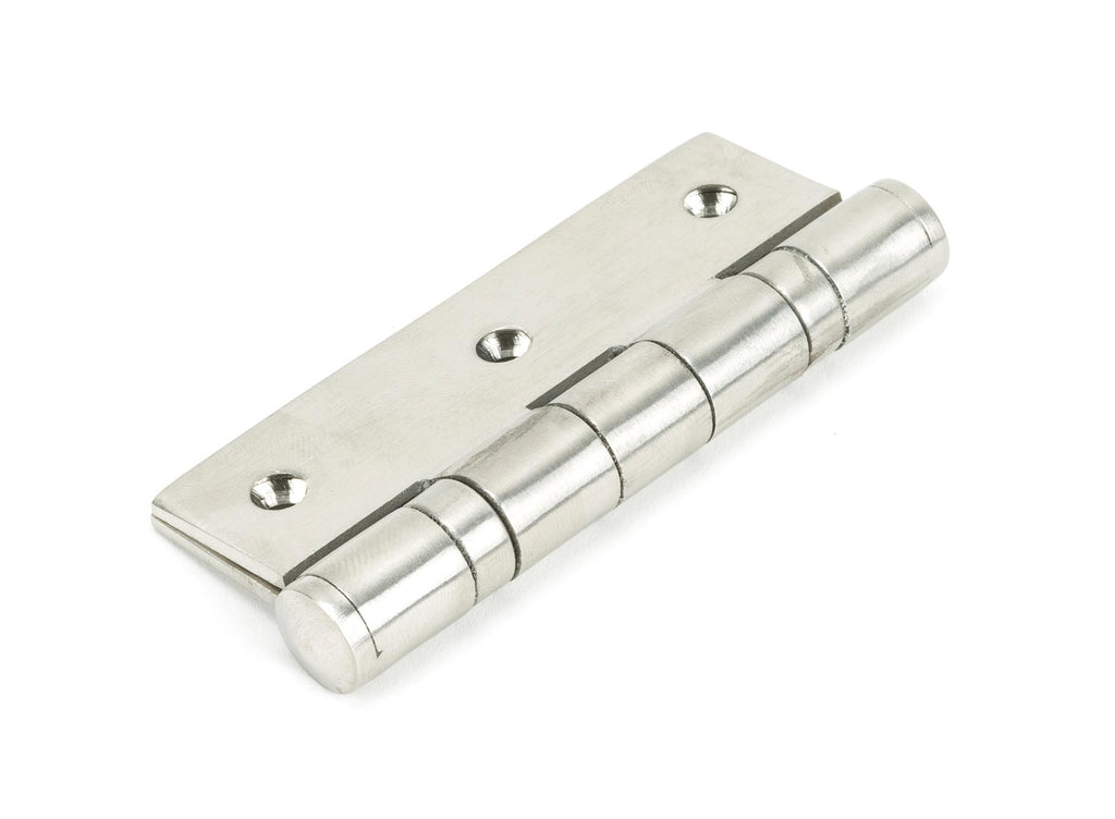 White background image of From The Anvil's Satin Stainless Steel Ball Bearing Butt Hinge (pair) SS | From The Anvil