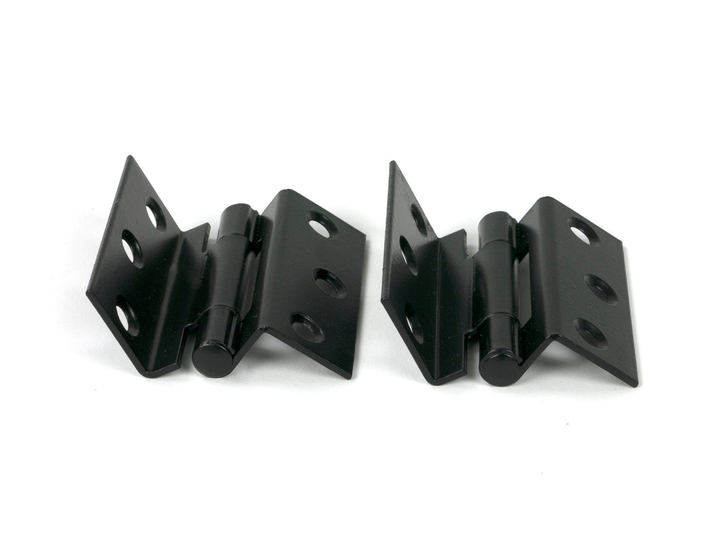 White background image of From The Anvil's Black 2 ½" Stormproof Hinge 1951 (pair) | From The Anvil