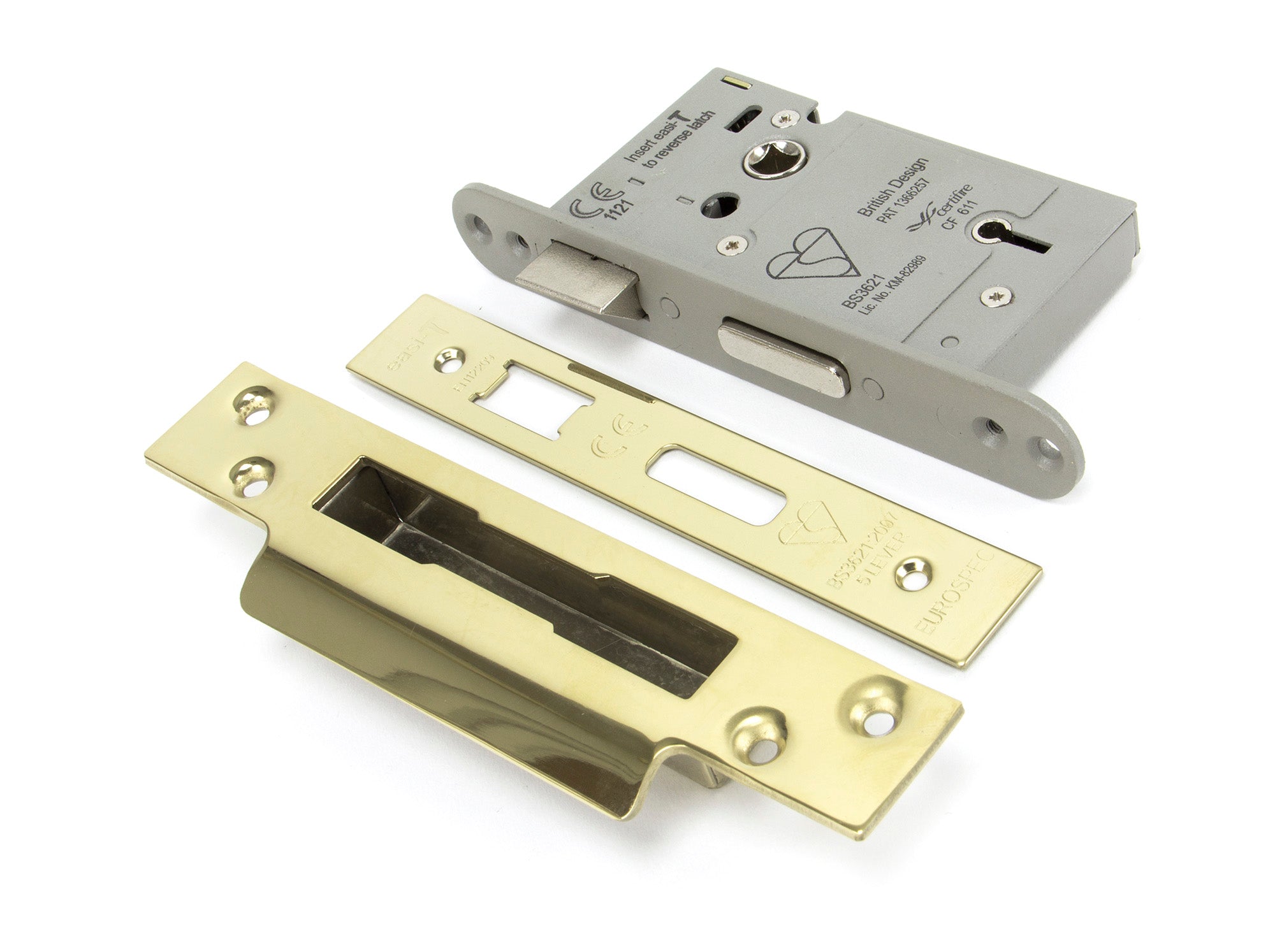 From The Anvil's PVD Brass 5 Lever Heavy Duty BS Sash Lock
