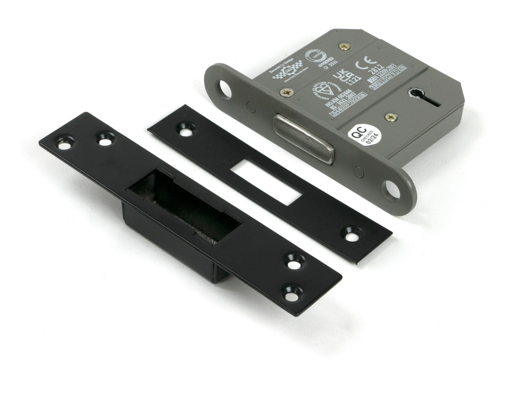 White background image of From The Anvil's Black BS 5 Lever Deadlock | From The Anvil