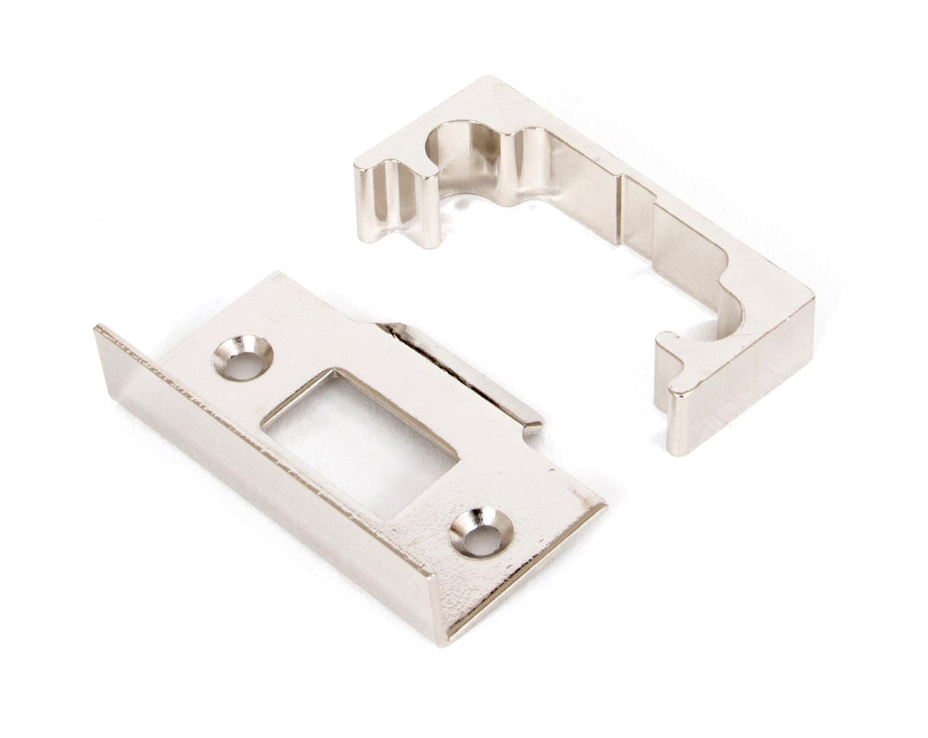 White background image of From The Anvil's Polished Nickel ½" Rebate Kit for Tubular Mortice Latch | From The Anvil