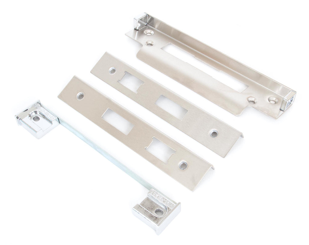 White background image of From The Anvil's Satin Stainless Steel ½" Euro Sash Lock Rebate Kit | From The Anvil