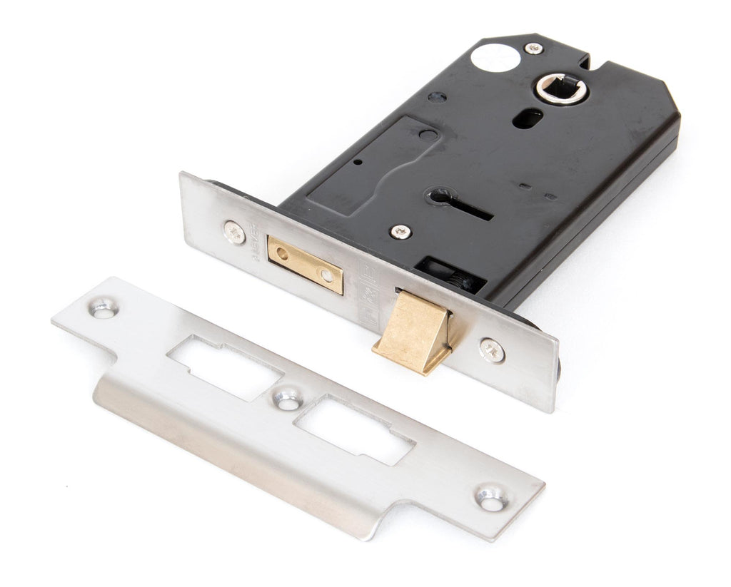 White background image of From The Anvil's Stainless Steel 5" Horizontal 3 Lever Sash Lock | From The Anvil