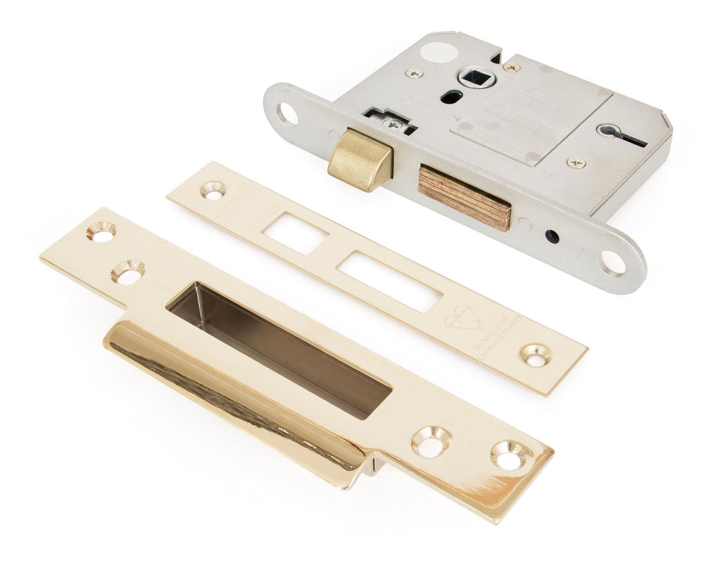 White background image of From The Anvil's PVD Brass Lever BS Sash Lock | From The Anvil