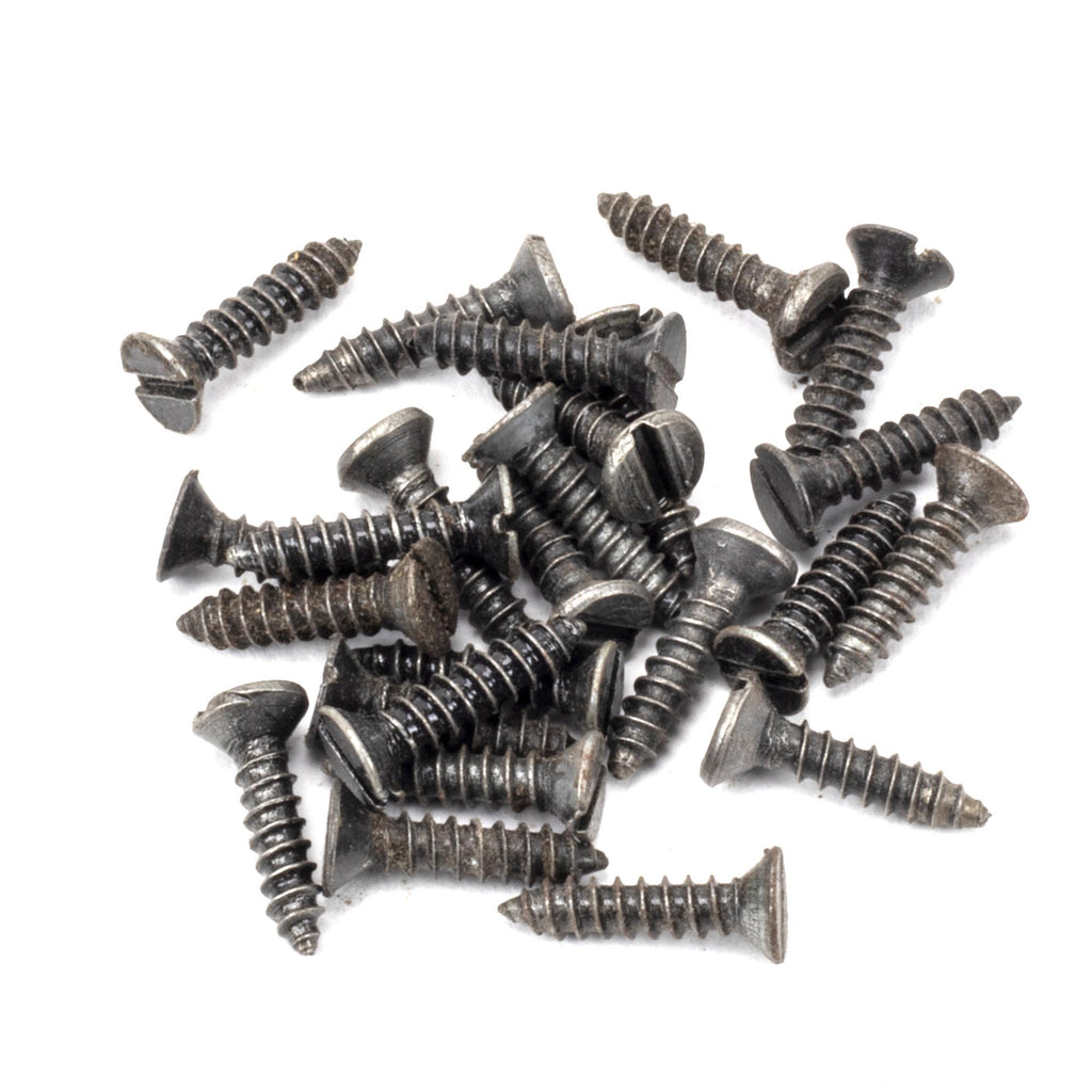 White background image of From The Anvil's Pewter Patina Countersunk Screws (25) | From The Anvil