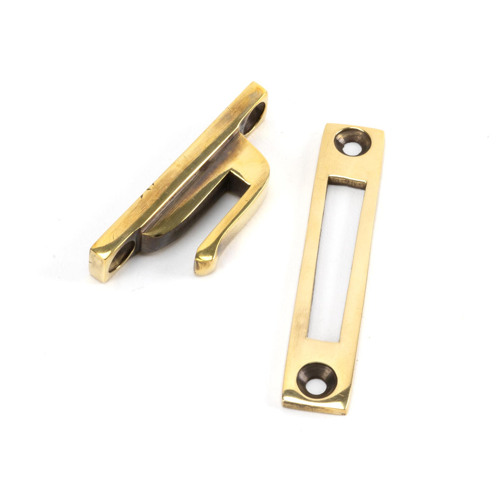 White background image of From The Anvil's Aged Brass Locking Newbury Fastener | From The Anvil