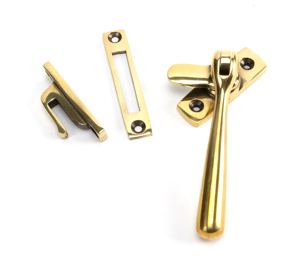 White background image of From The Anvil's Aged Brass Locking Newbury Fastener | From The Anvil