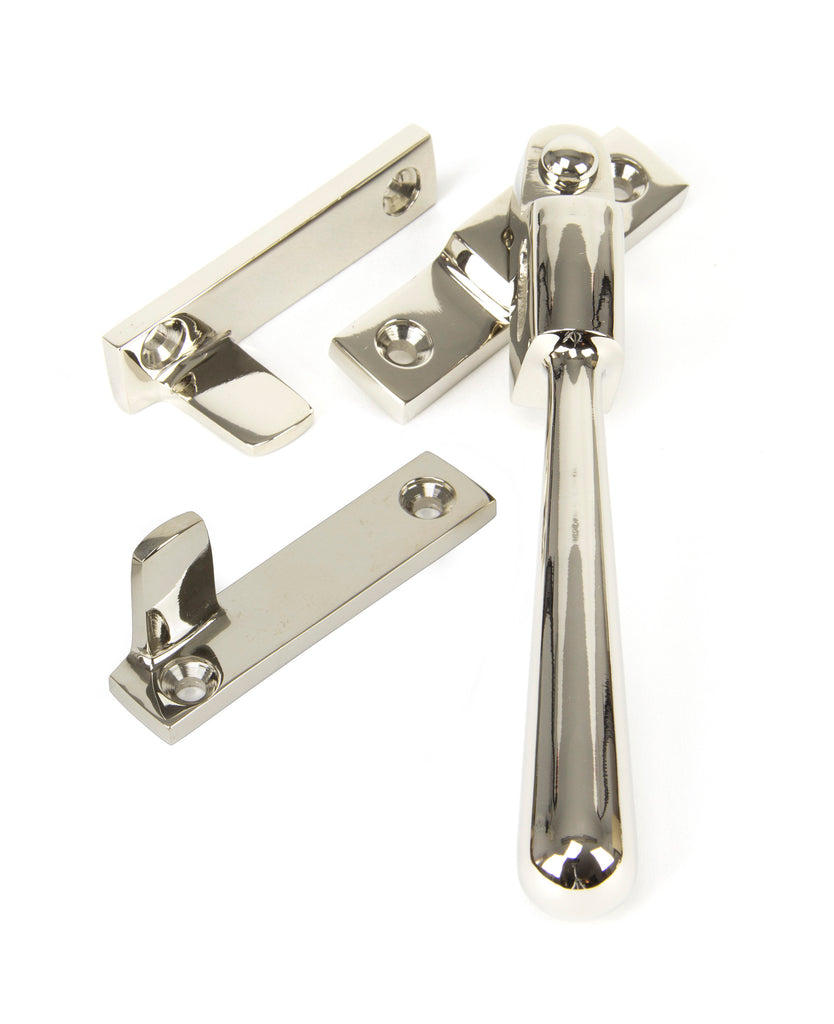 White background image of From The Anvil's Polished Nickel Night-Vent Locking Newbury Fastener | From The Anvil