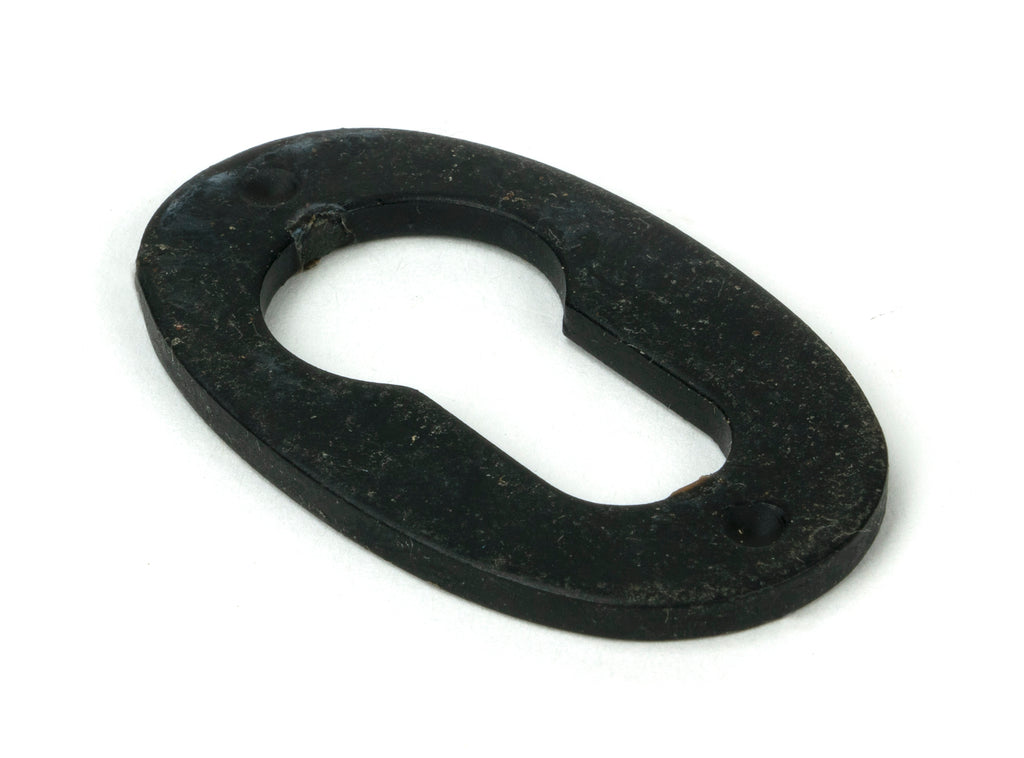 White background image of From The Anvil's External Beeswax Oval Euro Esctucheon | From The Anvil