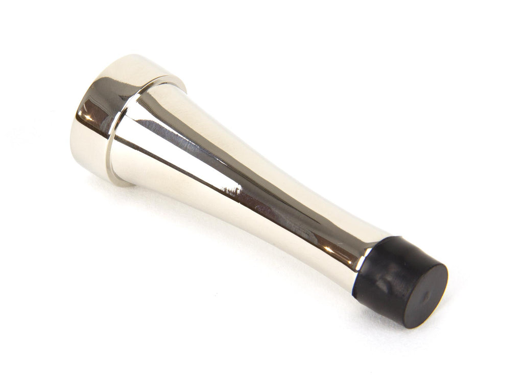 White background image of From The Anvil's Polished Nickel Projection Door Stop | From The Anvil