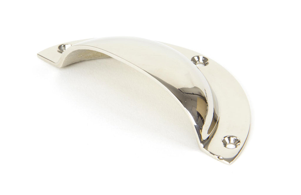 White background image of From The Anvil's Polished Nickel Plain Drawer Pull | From The Anvil