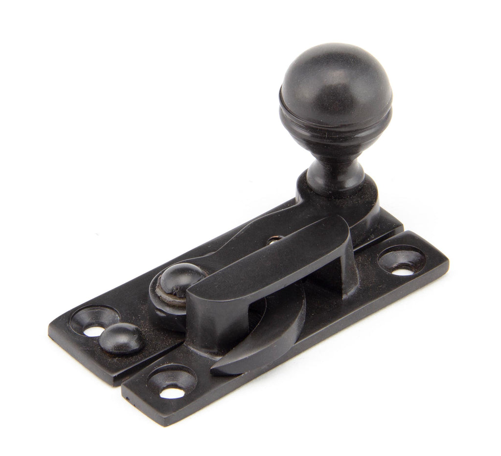 White background image of From The Anvil's Aged Bronze Prestbury Sash Hook Fastener | From The Anvil
